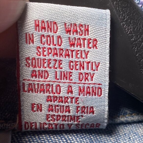 Jane Ashley Womens Embroidered Denim Jacket M Cotton Blue Floral Cottagecore Fai - Picture 4 of 7